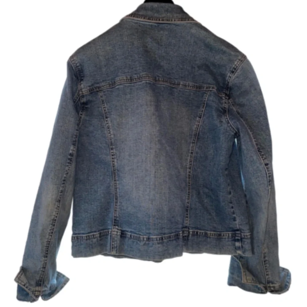 Debra DeRoo Blue Denim Jean Jacket Size Medium - Picture 2 of 4